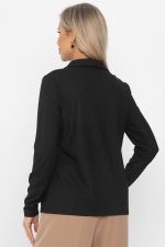 Лонгслив с воротничком Ритм жизни (черный) Б14408-6М LT Collection