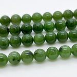 Бусины Нефрит, диаметр 6-6,1 мм, цена за 14-15 шт (1/4 нити)
