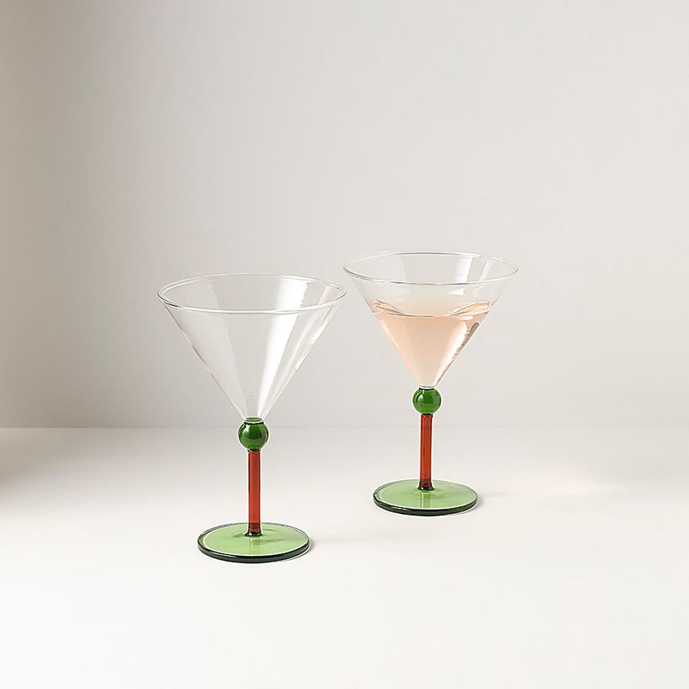 Набор креманок Orb, 260 мл, зеленый/красный, 2 шт