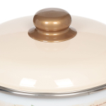 Кастрюля сталь, эмал, 3 л, с крыш, СтальЭмаль, Мэри белоснежная, 6RD181M, индукц