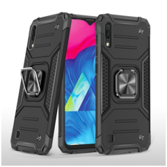 Противоударный чехол Strong Armour Case с кольцом для Samsung Galaxy A10 / M10 (Черный)