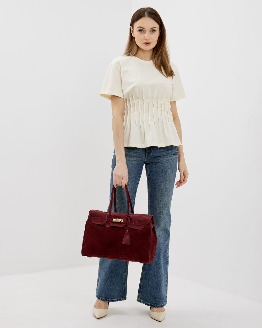 Сумка 555 15 бордовый