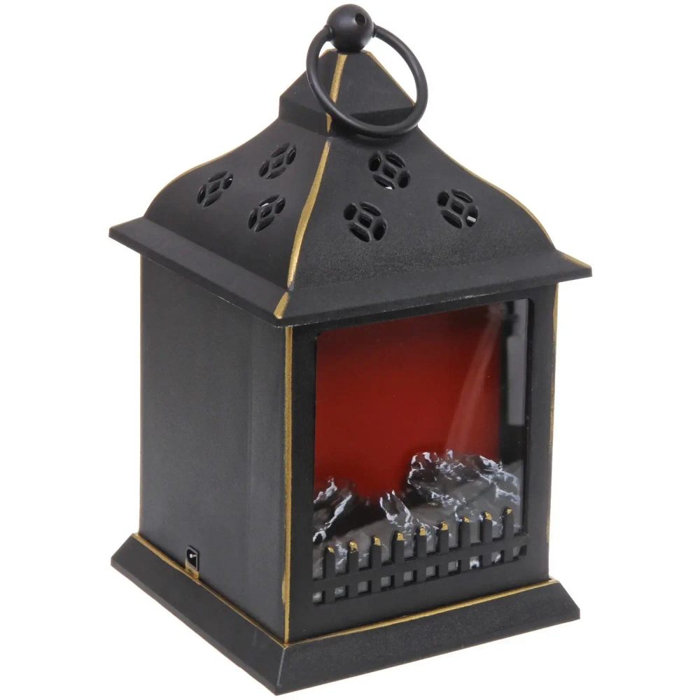 Сувенир с подсветкой «КАМИН - Искры пламени» 15*15*30 см (питание от USB и батареек)