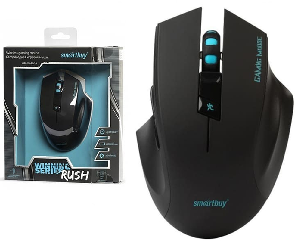 Мышь беспроводная игровая SmartBuy RUSH 706 (черный) (SBM-706AGG-K)