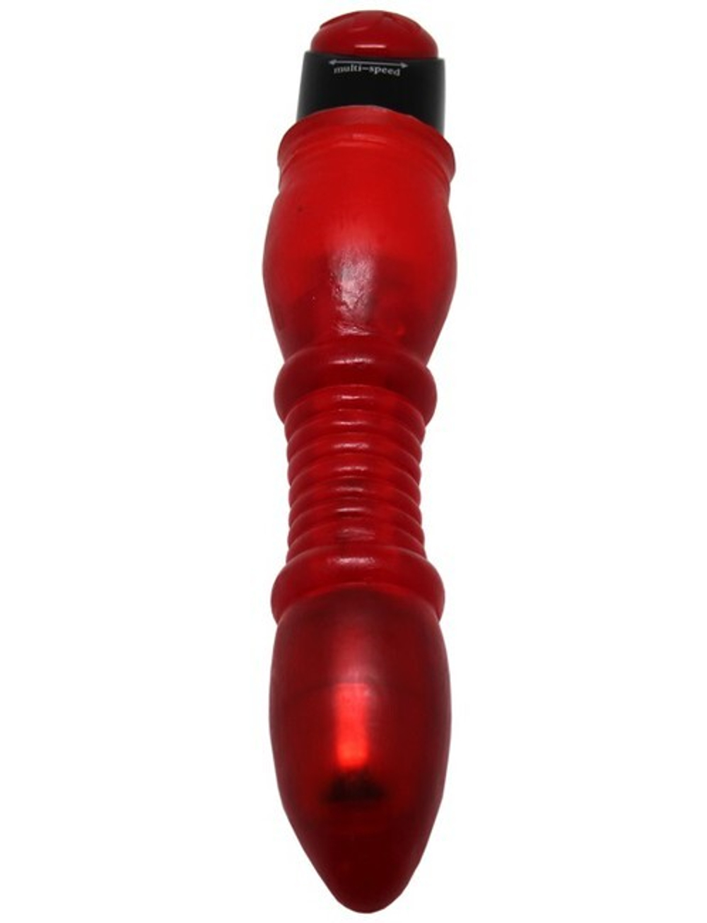 Вибратор крупный гелевый CARRIE (Цвет: прозрачно-красный)