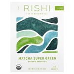 Rishi Tea, органический зеленый чай, суперзеленый чай матча, 15 пакетиков, 34,5 г (1,21 унции)