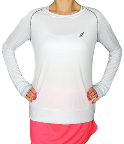 Женская теннисная футболка   Australian Ace T-Shirt Long Sleeves - bianco