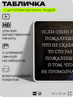Литературный постер с цитатой Л. Н. Толстого для школы, на стену, на пластике, для интерьера, 40х30 см, Silver Plane x Айдентика Технолоджи