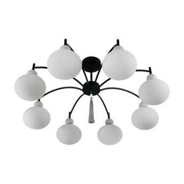 8273/8C NEOCLASSI черный/серый/белый, металл/керамика/стекло Люстра потолочная Е14 8*40W 220V GLORIYA