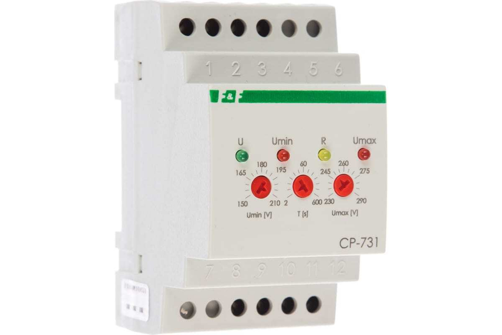 Реле контроля напряжения CP-731 3-фазн. 3х400/230+N 2х8А 1Z 1R IP20 с сигнализацией о нарушении режимов