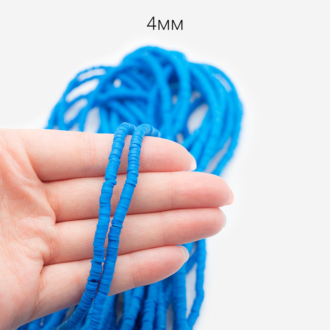 Бусины хеши, каучук, оттенок "Королевский синий"