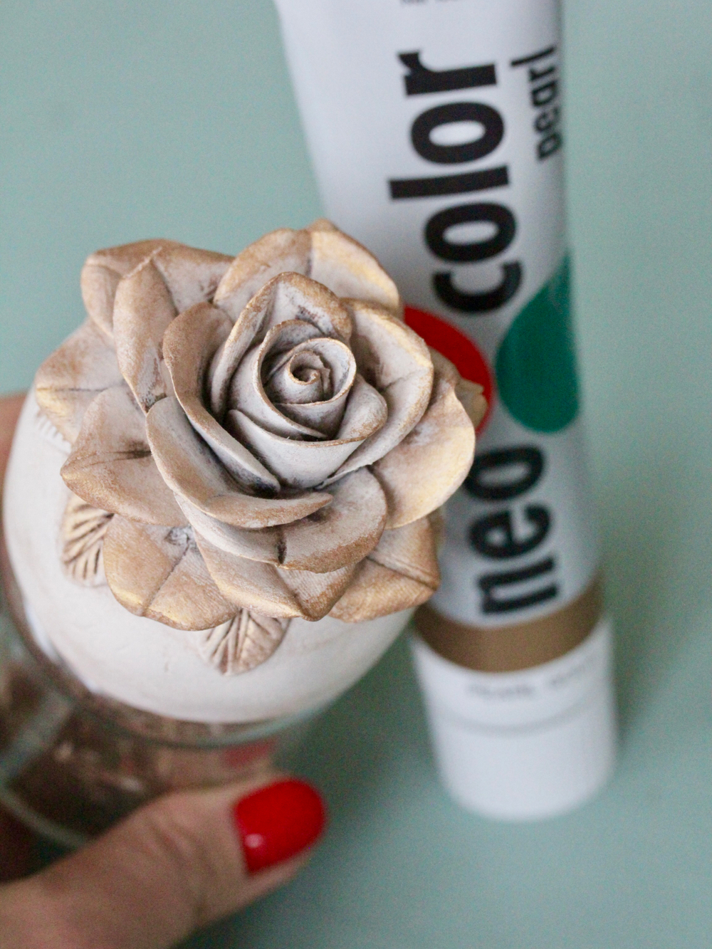 Золотая краска акриловая NEO Acryl color pual gold