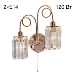 Citilux Синди CL330322 Бра хрустальное с выключателем Золото