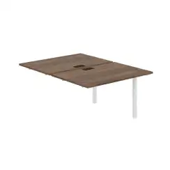 PR.217.DM.O59.WH / Секция раб. станции 2400х1638х750 / профиль: 59х59 белый; столешница: дуб модена