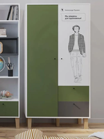 Шкаф МАМА STORY Пушкин 100, белый