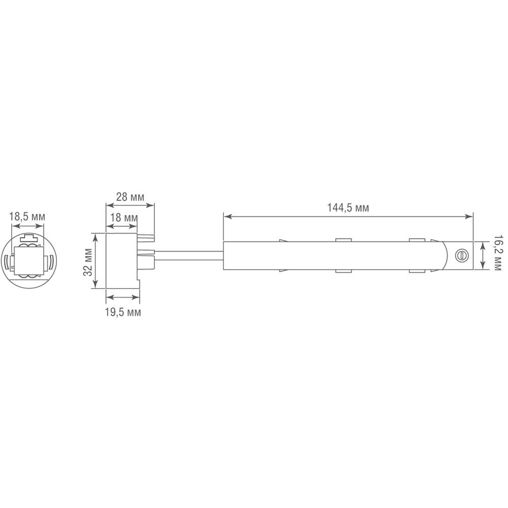 Адаптер с подводом питания,  DC 48В