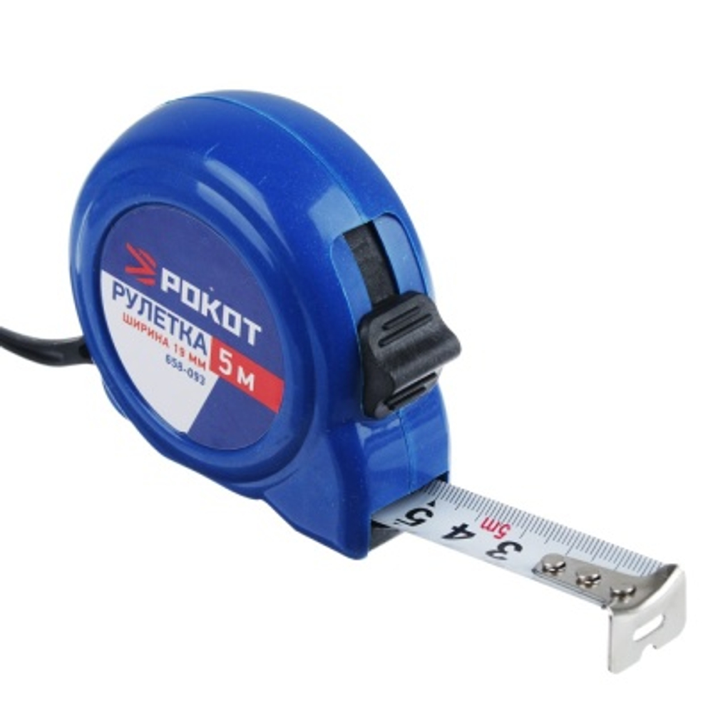 Рулетка 5м*19мм РОКОТ пластик