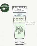 Derma Factory Крем для лица с экстрактом центеллы азиатской - Cica 66% sun cream SPF 40 PA+++, 30мл