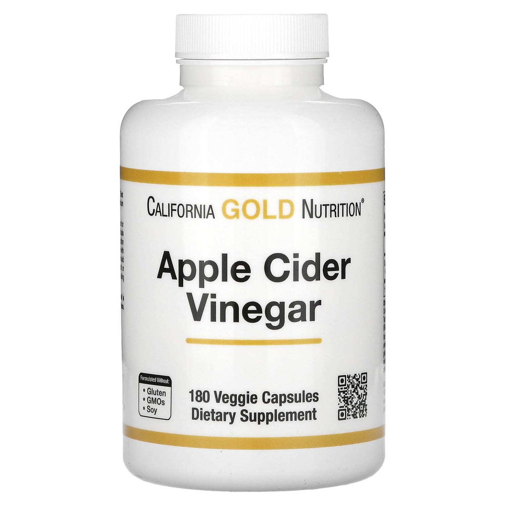 California Gold Nutrition, яблочный уксус, 180 растительных капсул (450 мг в 1 капсуле)