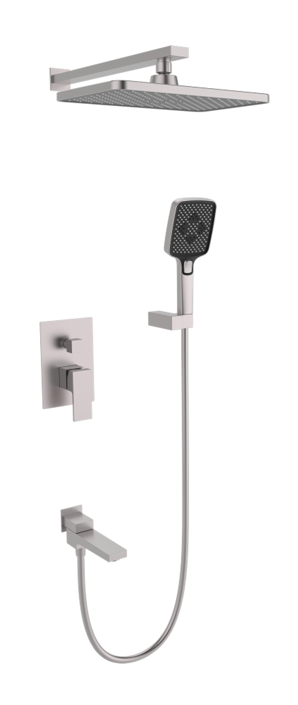 393563-N Встроенный смес для душа с 3-функ. (САТИН) ViEiR  (6/1шт)