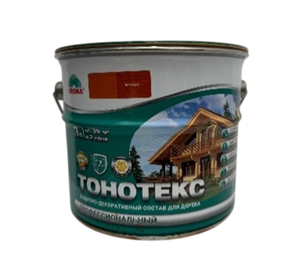 KRONA Состав защитно-декоративный Тонотекс махагон 3 л.