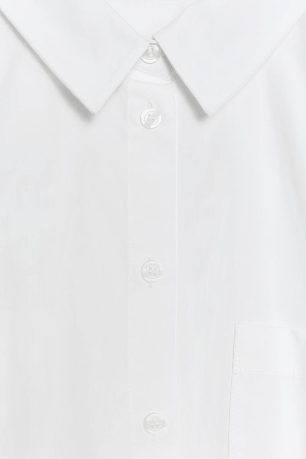 ZARA КОРОТКАЯ РУБАШКА-БАЛЛОН, БЕЛЫЙ