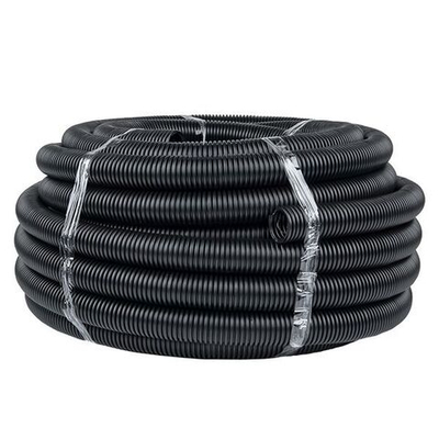 Труба гофр, ПНД тяжелая с протяжкой d50 мм (20 м) черная EKF-Plast