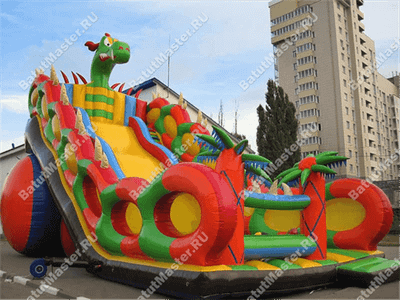 Батут-горка "Дракон 2", 18*8*13 м