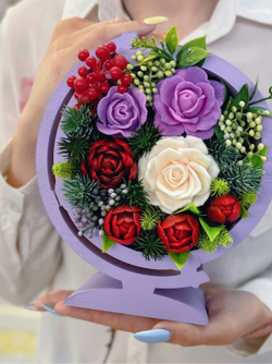 Букет «Глобус вайлет, медиум»
