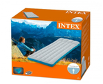 Мaтрас нaдувной Intex 67998 Camping Mat 189х127х24 см / Кoврик нaдувной Интeкс туристический велюровый в палатку для кемпинга и туризма