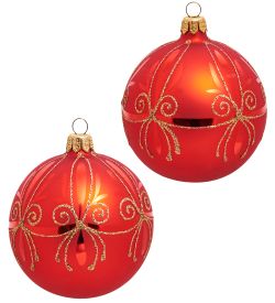 Элита НФШ-1279/2 Набор ел.украшений Шар 2шт «Вуаль» 80 мм