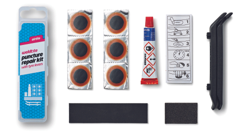 Аптечка 6 суперзаплаток+клей+шкурка+2Монтажки (12) WELDTITE (Англия)