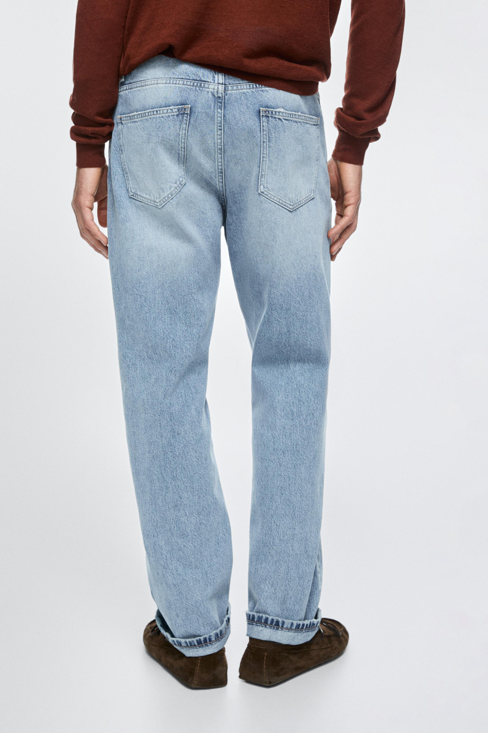 Massimo Dutti Джинсы прямого кроя, светло-голубой