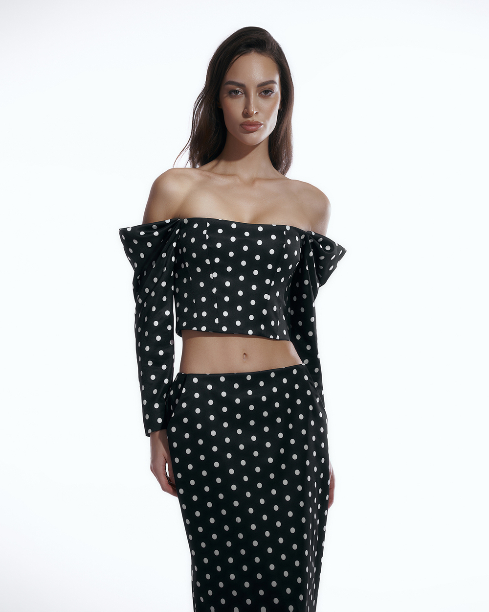 Корсет с рукавами горох