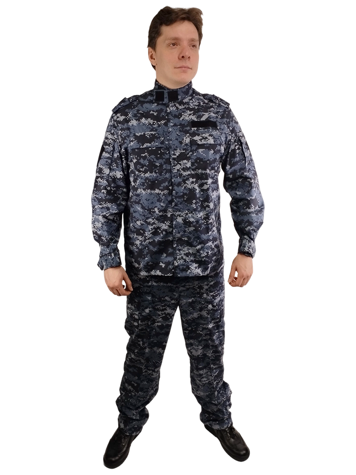 Костюм Росгвардии облегченный длинный рукав (вискоза, синяя точка)