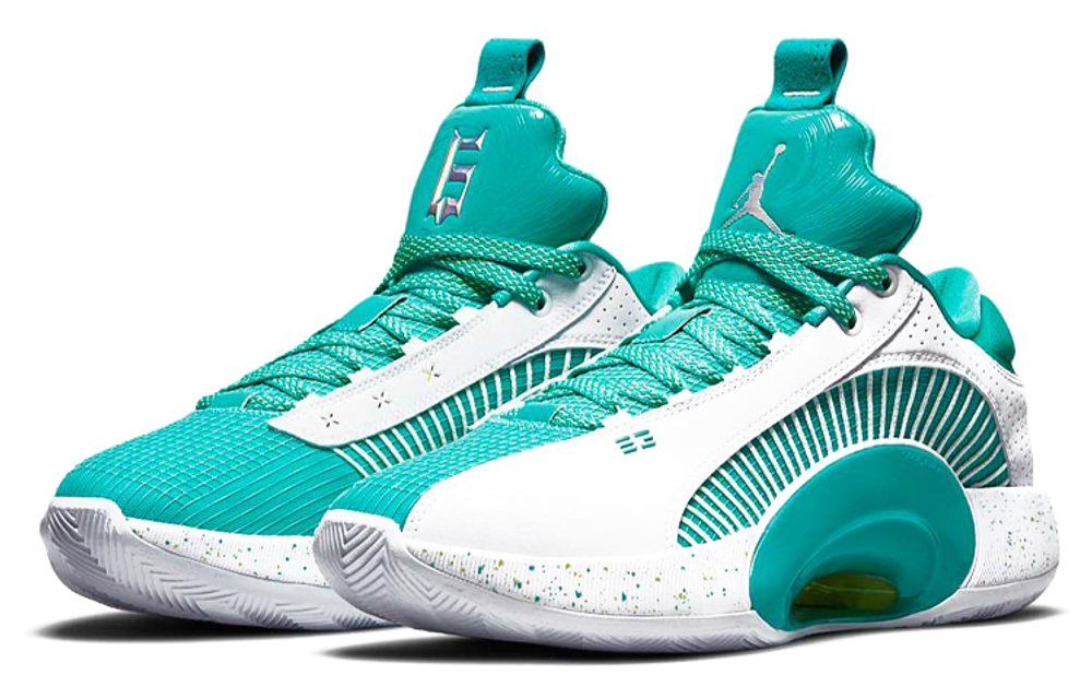 Jordan Air Jordan 35 35 Low PF "Guo Ailun" fabric synthetic leather TPU shock absorption, non-slip, wear-resistant wrapping support low-cut actual combat basketball shoes men's mint green