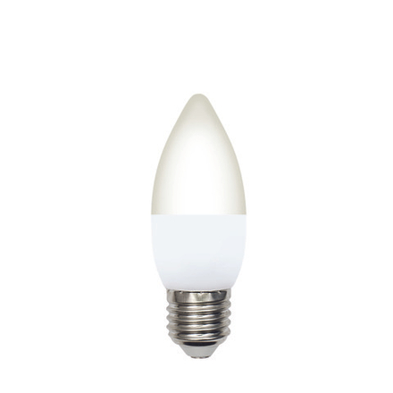 LED-C37-5W-3000K-E27-FR-SLS Лампа светодиодная. Форма свеча. матовая. Теплый белый свет 3000K. ТМ Volpe