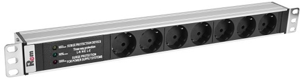 Блок розеток 19", 7 розеток ЦМО R-10-7S-FI-440-Z