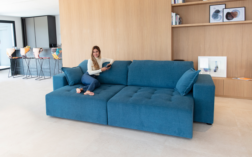 Диван Paradis 4pl ножки - пластик Black 3 cm