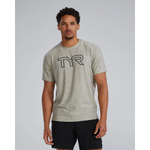 Футболка мужская TYR MEN'S AIRTEC TEE BIG LOGO SOLID/HEATHER - T44000-270