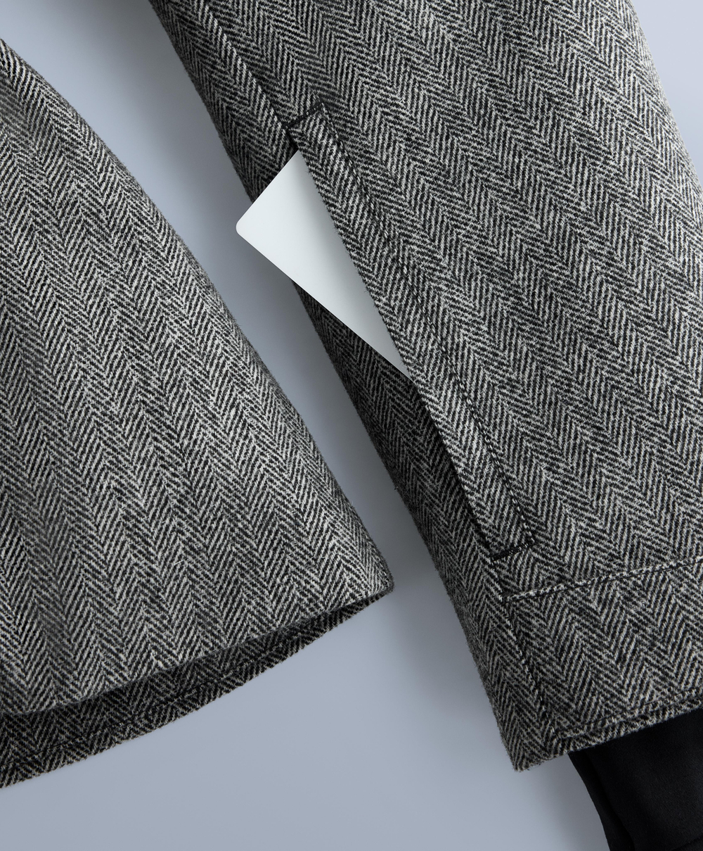 Oysho Водостойкая куртка FELLEX® Wool Blend SKI, антрацитово-серый