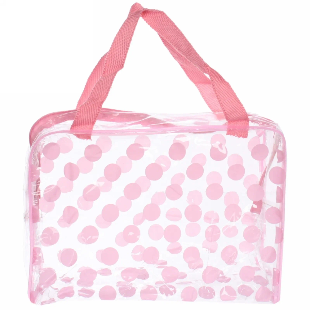 Косметичка прозрачная «Adventure - Peas», круги, цвет розовый, 16*23*9