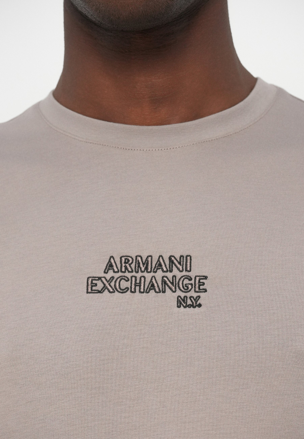 Armani Exchange Базовая футболка - Коричневый