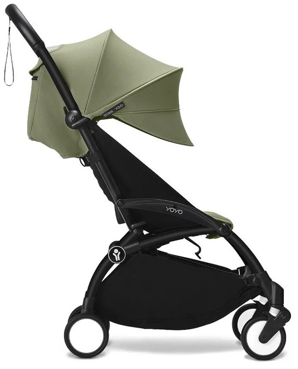 Коляска Stokke YOYO3 Newborn Pack рама чёрная Black 2 в 1 Olive