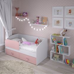 Кровать 1600 Baby (белый/айскрим), МФ 1+1