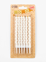 Свечи для торта "Жемчужины" перламутр с держателями (6 шт/уп.)