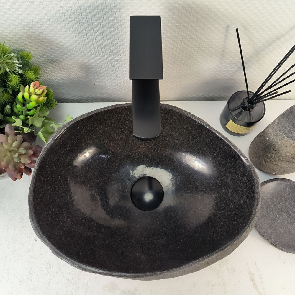 Каменная раковина из речного камня RS-05289 (38*29*15) 0860 из натурального камня