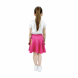 Юбка для девочки, модель №2 (с прямой кокеткой), рост 98 см, фуксия