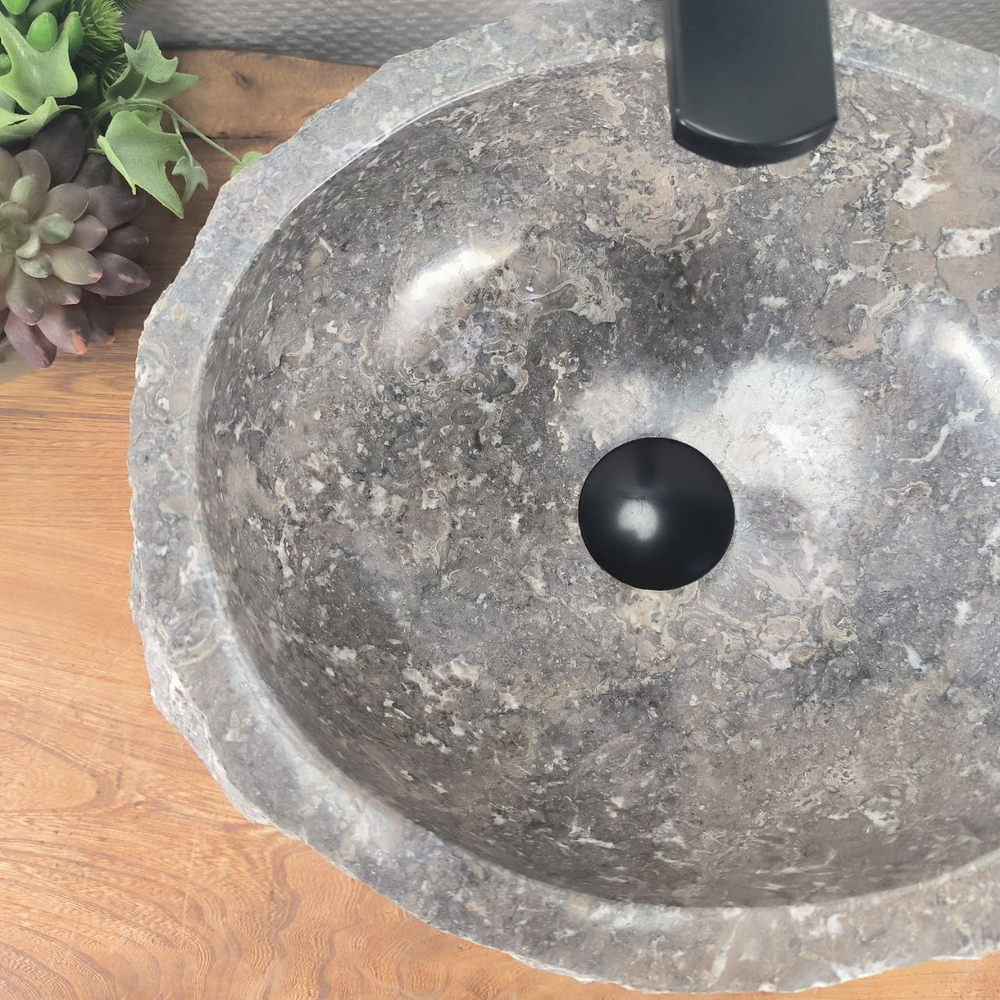 Раковина из мрамора Erozy Grey EM-64639 38*32*16 0191