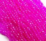 БП014НН23 Хрустальные бусины "рондель", цвет: малиновый прозрачный, 2х3 мм, кол-во: 95-100 шт.